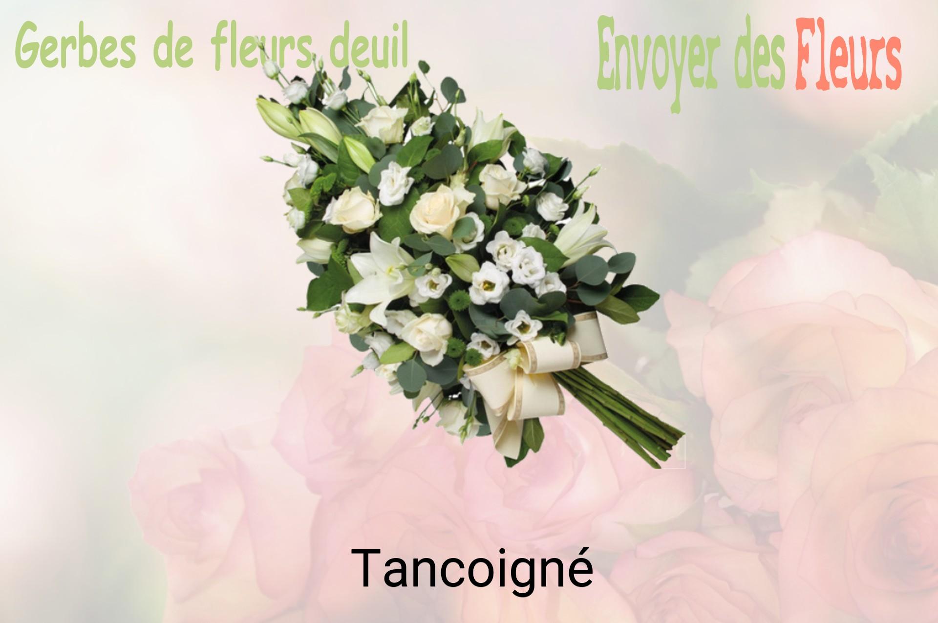Gerbe de fleurs de deuil livrée à Tancoigné